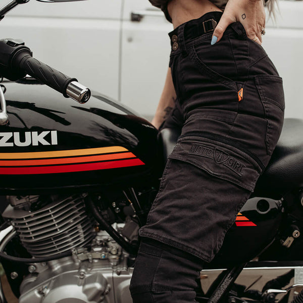 Lara Cargo Pants Olive  MotoGirl Australia NZ – Peak Moto